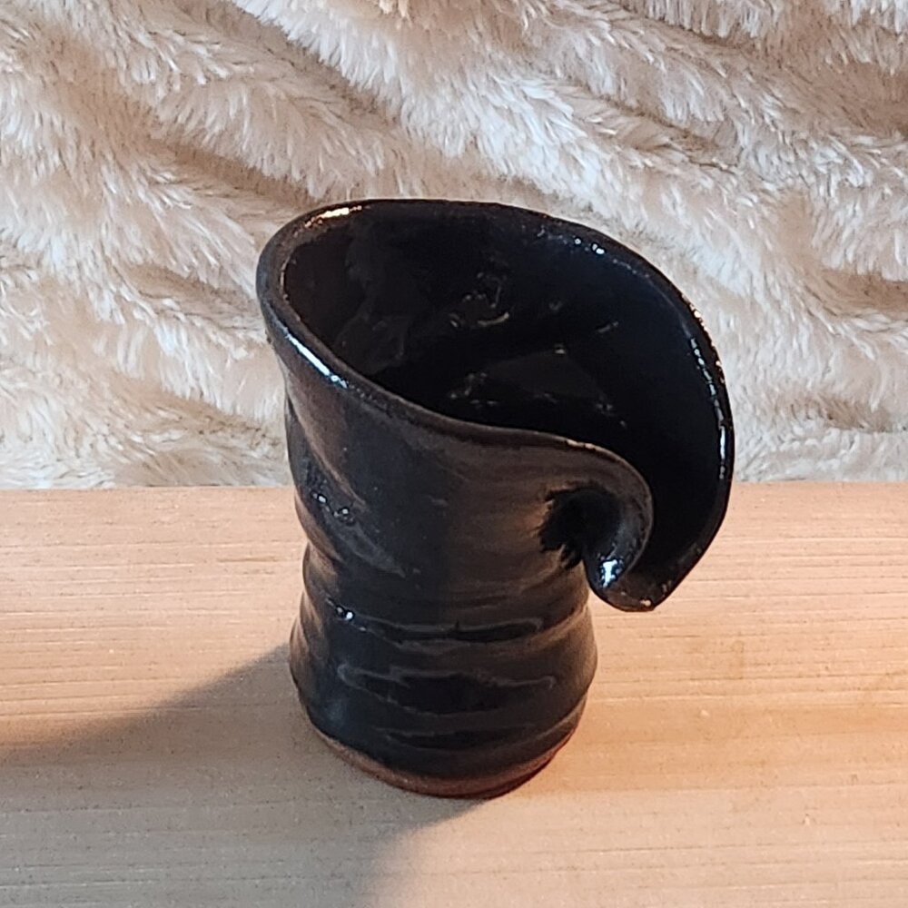 Vintage Hand-Crafted Pinch Pottery Clay Candle Holder Decor Minimalist Aesthetic